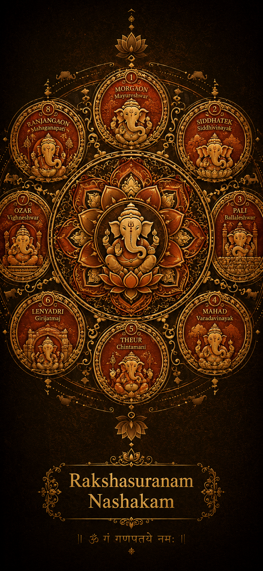 Ashtavinayaka Mandala Ganesha wallpaper