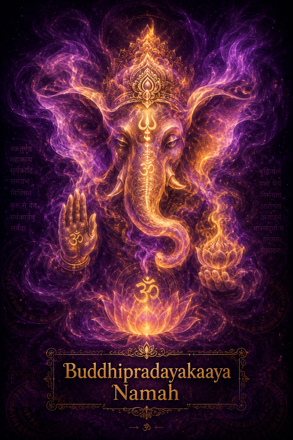 Ethereal Aura of Wisdom Ganesha wallpaper