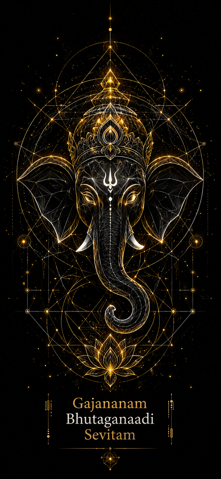 Geometric Sacred Geometry Ganesha wallpaper