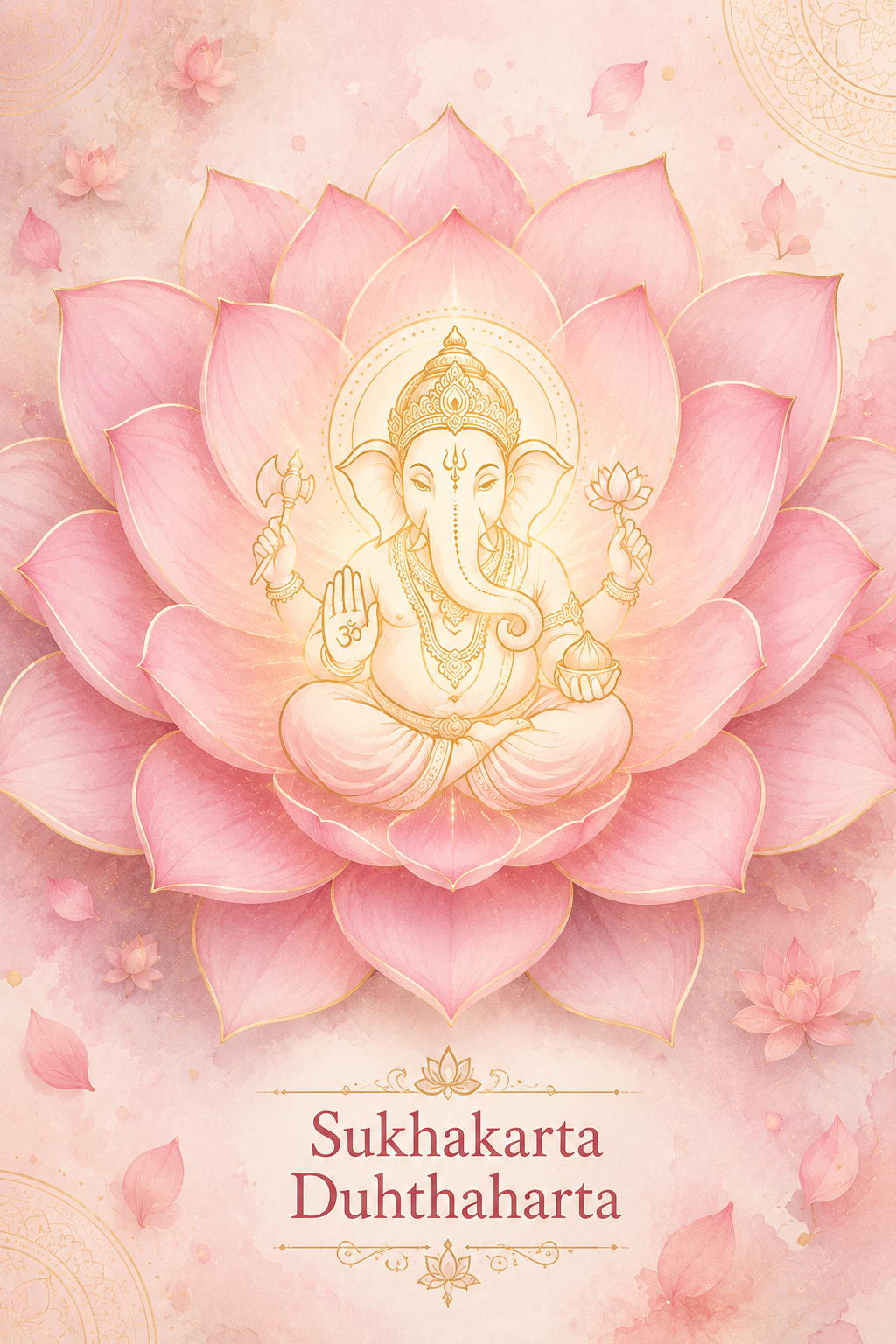 The Lotus Throne (Padmasana) Ganesha wallpaper