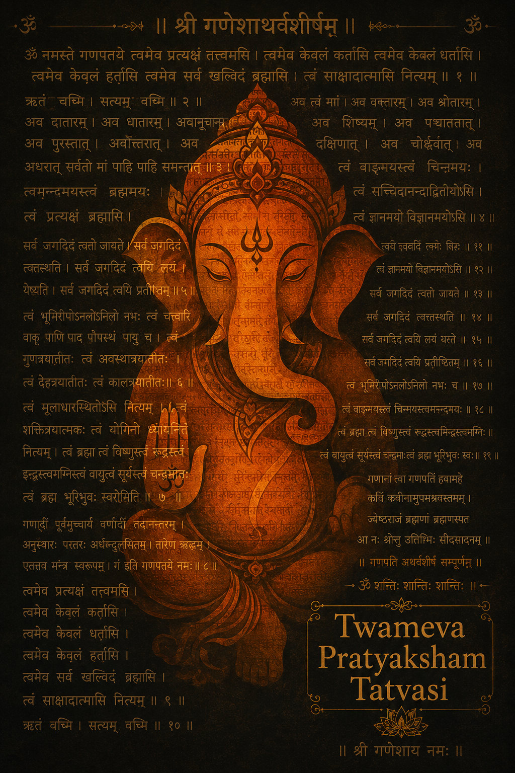 Typography Stotram Wall Ganesha wallpaper