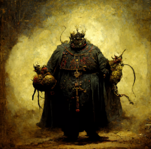 Lord Ganesha and the demon Matsara