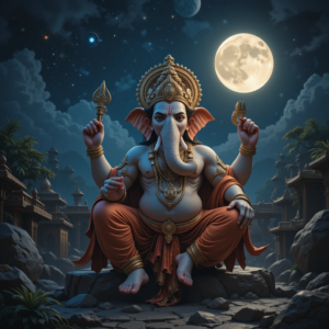 The story of Lord Ganesha and the moon