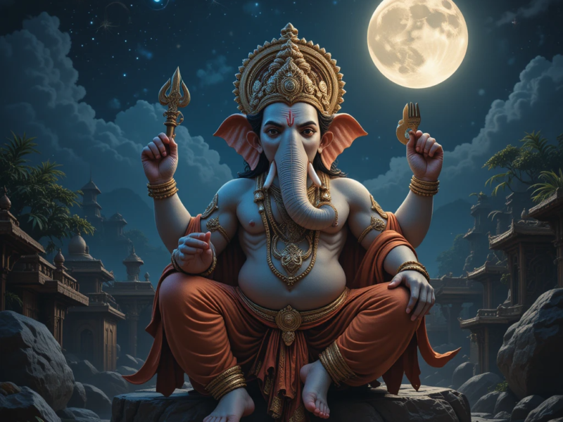 lord ganesh and moon story