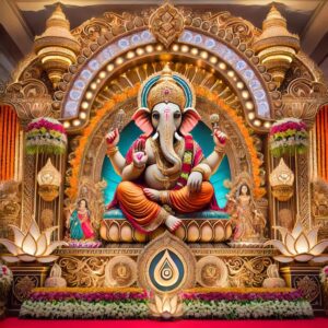 ganesh makar stage decoration using Smart Lighting Solutions: Combining Technology with Sustainability