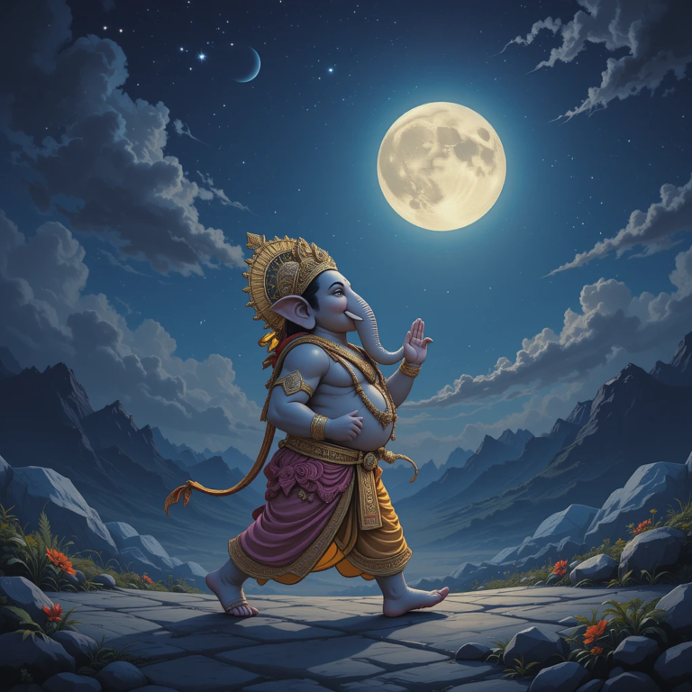 lord Ganesh and moon story