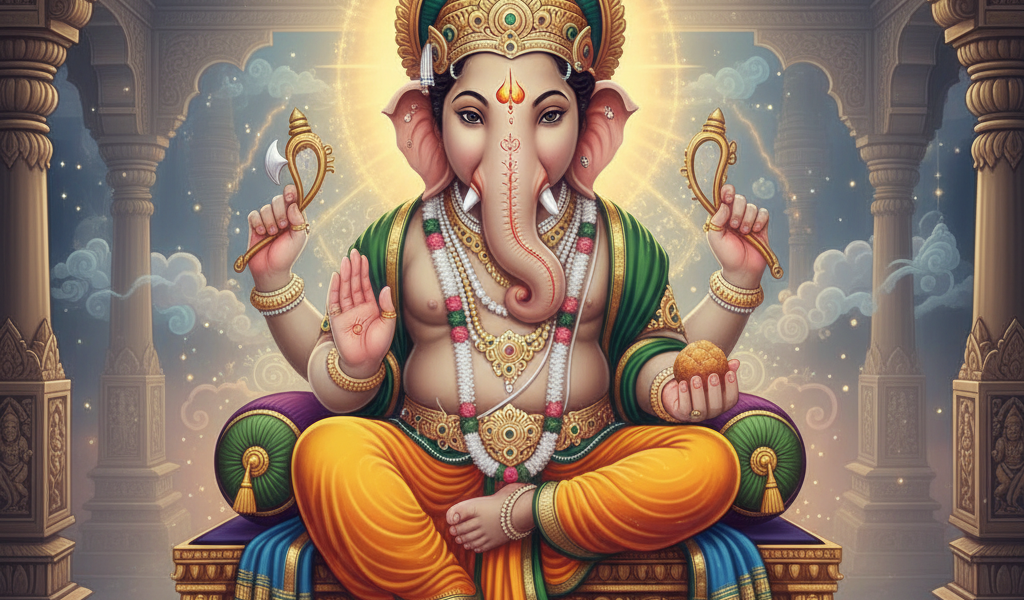 ॥ महागणेश पञ्चरत्नम् स्तोत्रम् ॥ Ganesha Pancharatnam: Sanskrit Lyrics and English Meaning