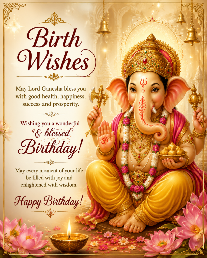 Birthday Wishes with Ganesha's Blessings